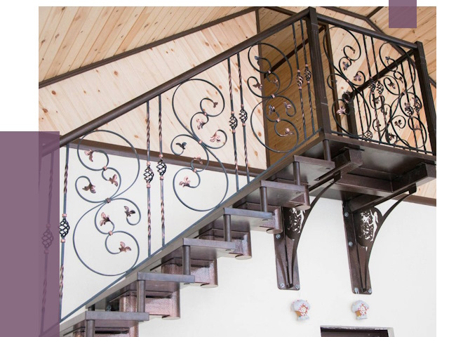 Кованые лестницы в Фурманове от 79466 руб. под ключ