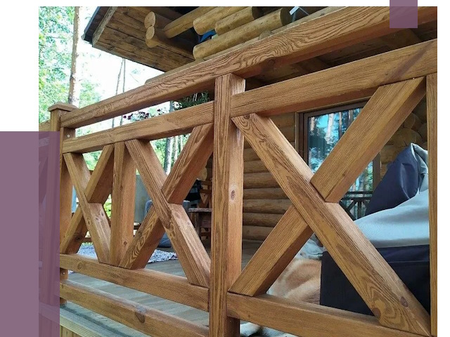 Деревянные перила под ключ в Фурманове от 7641 руб. 