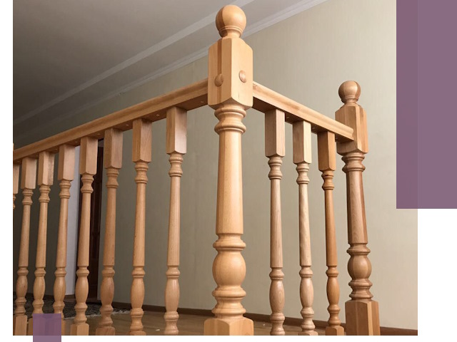 Деревянные перила на заказ в Фурманове: монтаж и изготовление