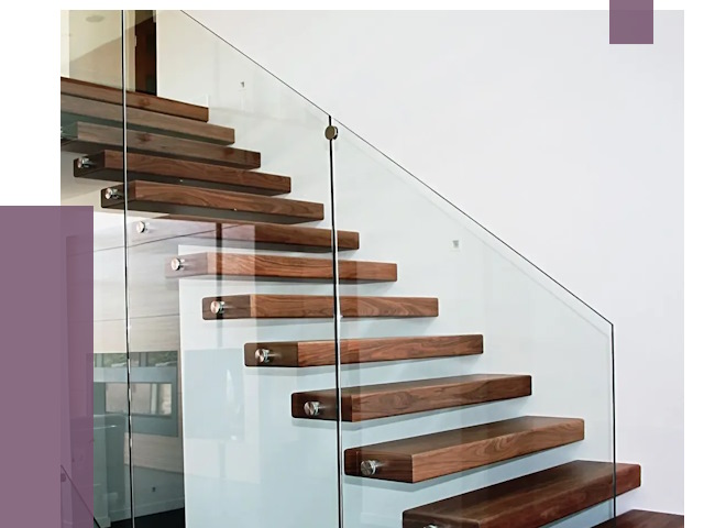 Стеклянные перила для лестницы в Фурманове от 14773 руб.