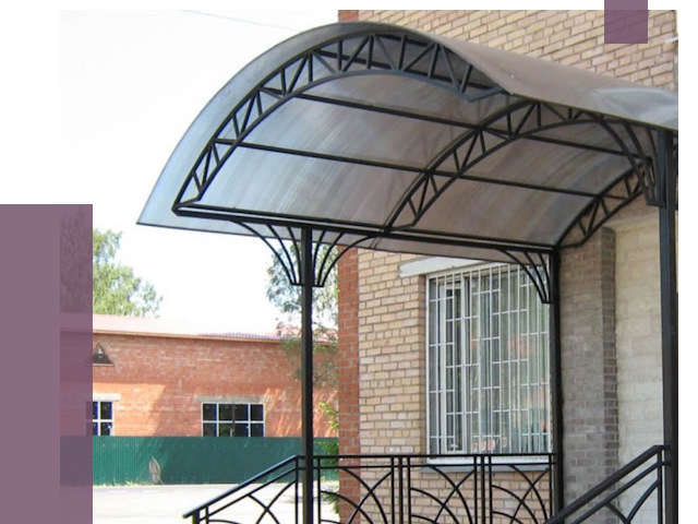 Металлические навесы и козырьки в Фурманове от 12735 руб.