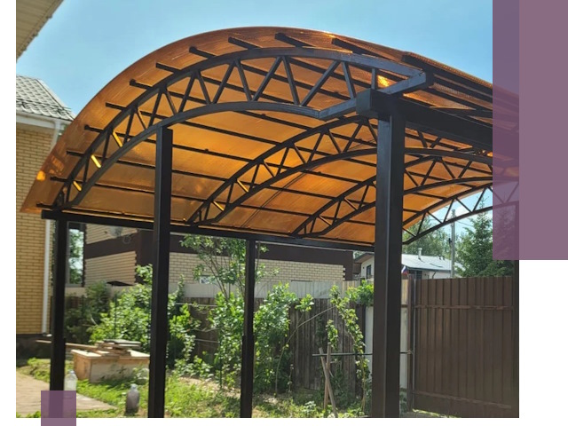 Изготовление навесов под ключ в Фурманове из качественных материалов