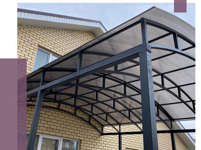 Монтаж козырьков в Фурманове от 11462 руб. | ПРОЛЁТ-Фрв