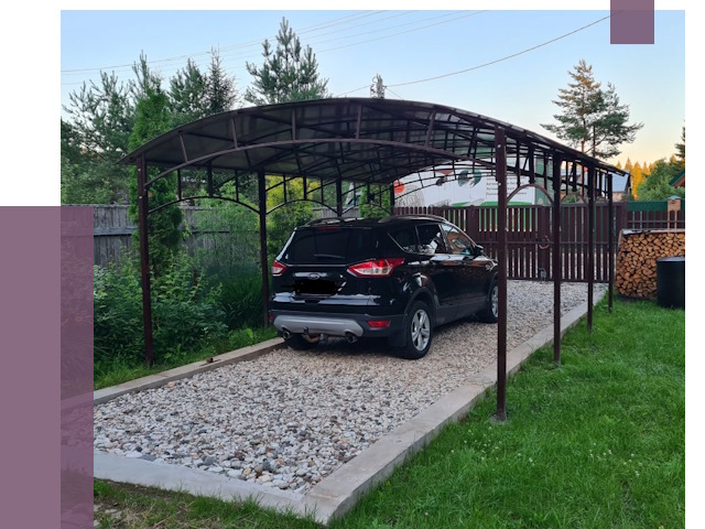 Навесы для автомобиля в Фурманове от 13092 руб.  | ПРОЛЁТ-Фрв