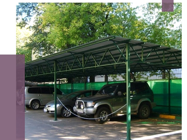 Навесы для парковки в Фурманове от 79976 руб. заказать | ПРОЛЁТ-Фрв