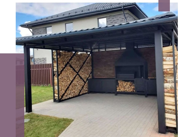 Навесы для барбекю в Фурманове от 12684 руб. под ключ | ПРОЛЁТ-Фрв