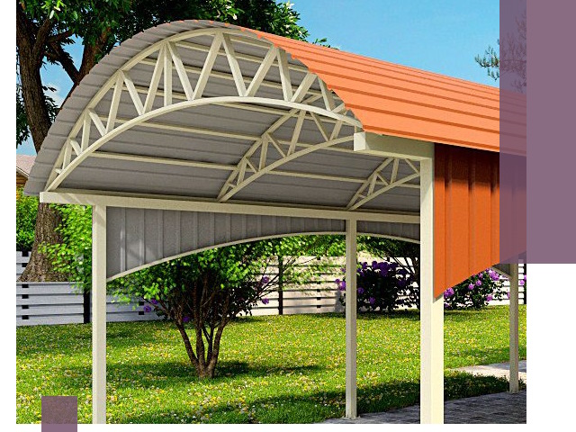 Навесы из профнастила под ключ в Фурманове — установка и монтаж