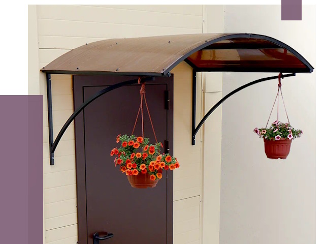 Козырьки над входом в Фурманове от 14773 руб.  | ПРОЛЁТ-Фрв