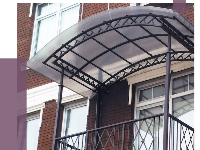 Козырьки над балконом в Фурманове от 8609 руб.  | ПРОЛЁТ-Фрв