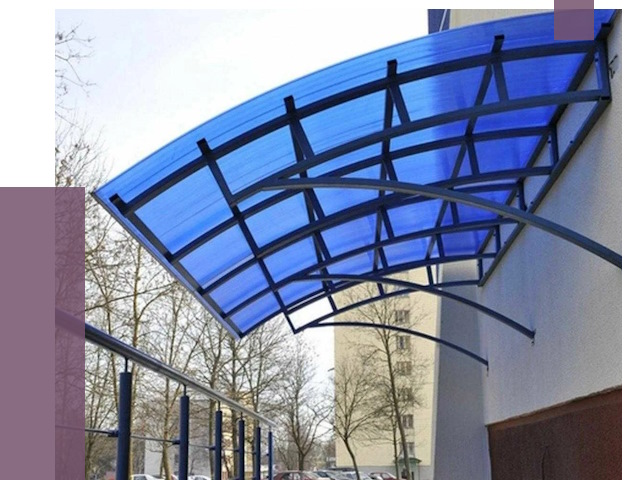 Козырьки из поликарбоната в Фурманове от 4279 руб. под ключ | ПРОЛЁТ-Фрв