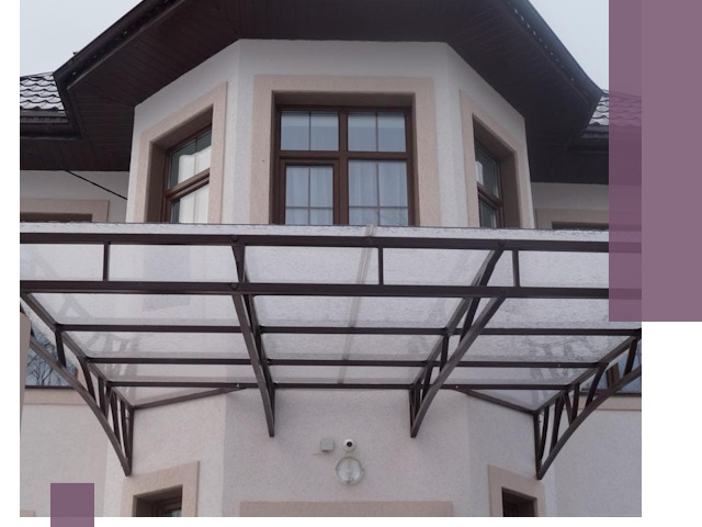 Козырьки из поликарбоната под ключ в Фурманове