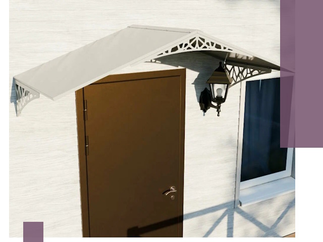 Металлические козырьки на входы и террасы в Фурманове