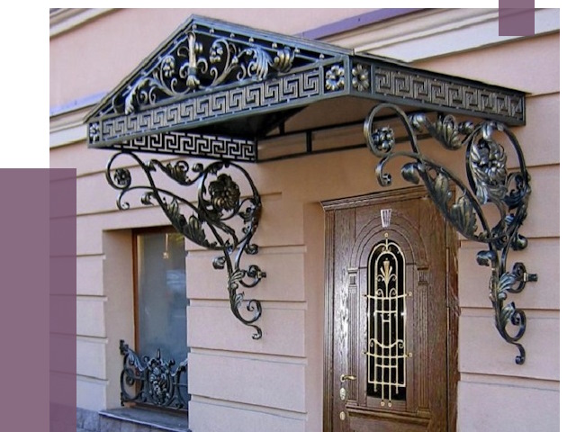 Кованые козырьки в Фурманове под ключ от 12684 руб. — ПРОЛЁТ