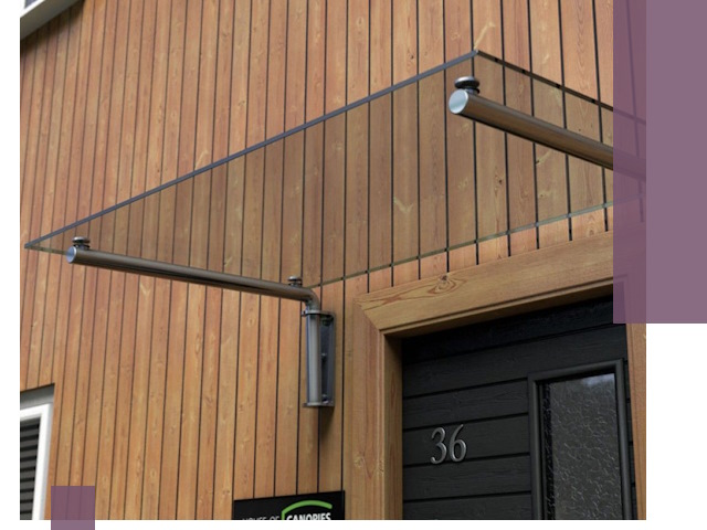 Стеклянные козырьки на входы и фасады в Фурманове