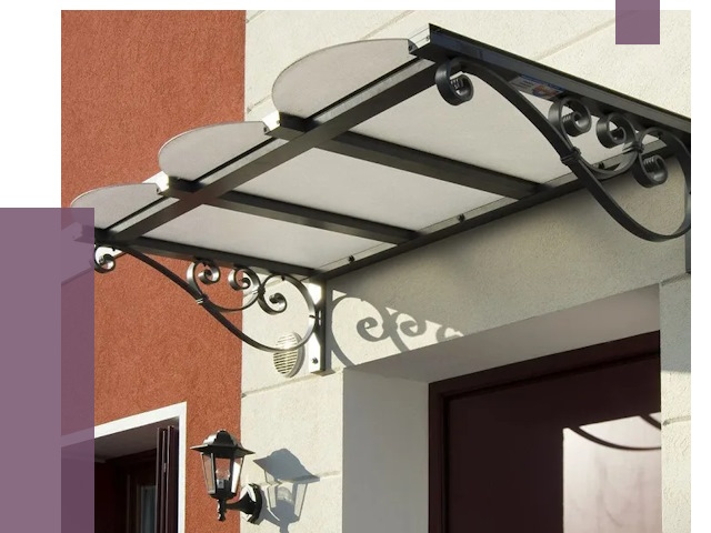 Односкатные козырьки в Фурманове от 8354 руб.  | ПРОЛЁТ-Фрв