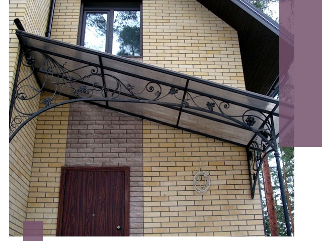 Односкатные козырьки из металла под ключ в Фурманове