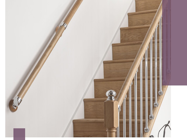 Пристенные поручни из стали и нержавейки под монтаж в Фурманове